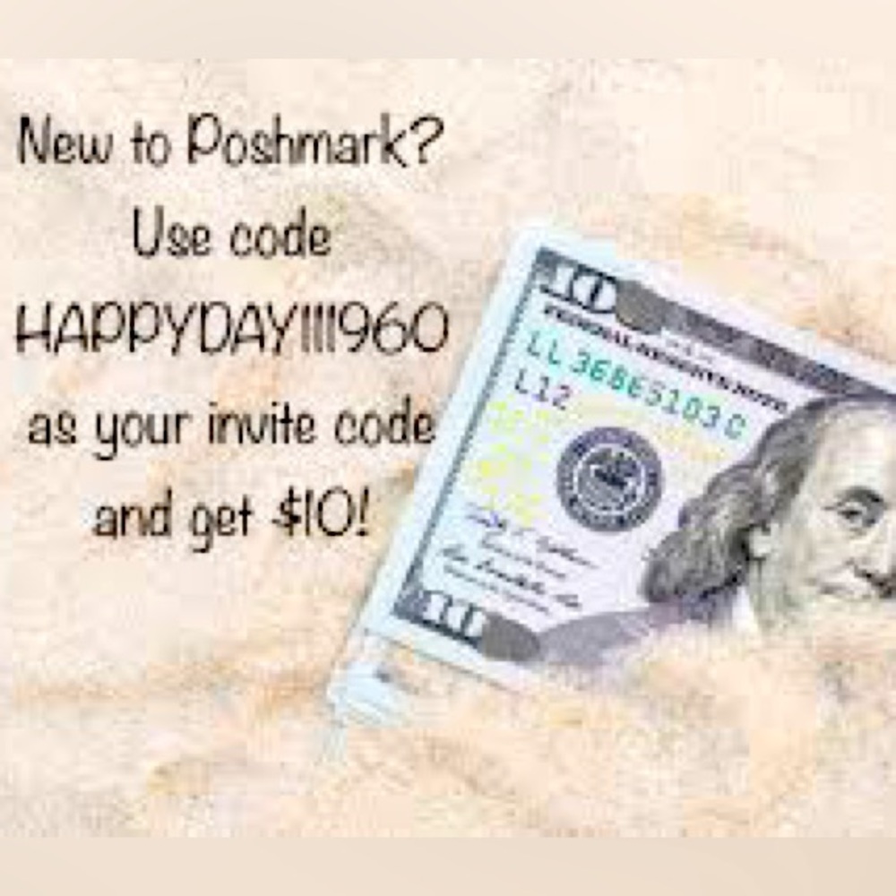 DID YOU KNOW THAT IF YOU’RE NEW TO POSHMARK YOU CAN GET A $10 CREDIT?
